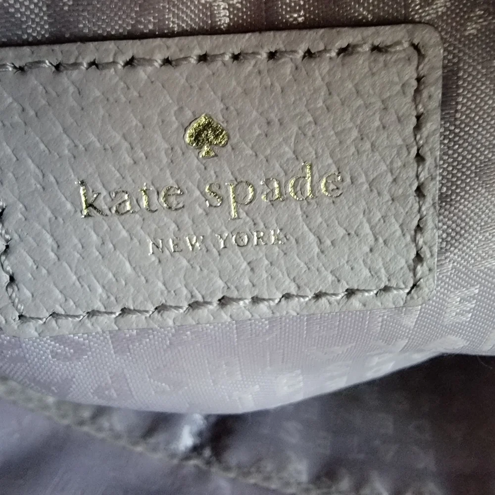 Kate Spade Grove Street Carli Pebbled Leather Dome Satchel Taupe Beige